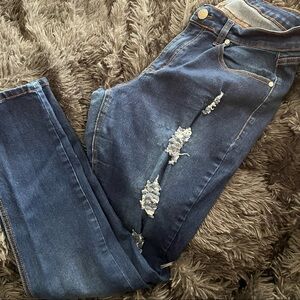 Blue Distressed Jeans